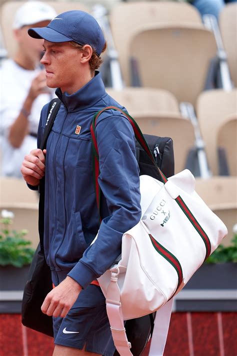 Jannik Sinner's Custom Gucci Duffle Takes Tennis Gear to